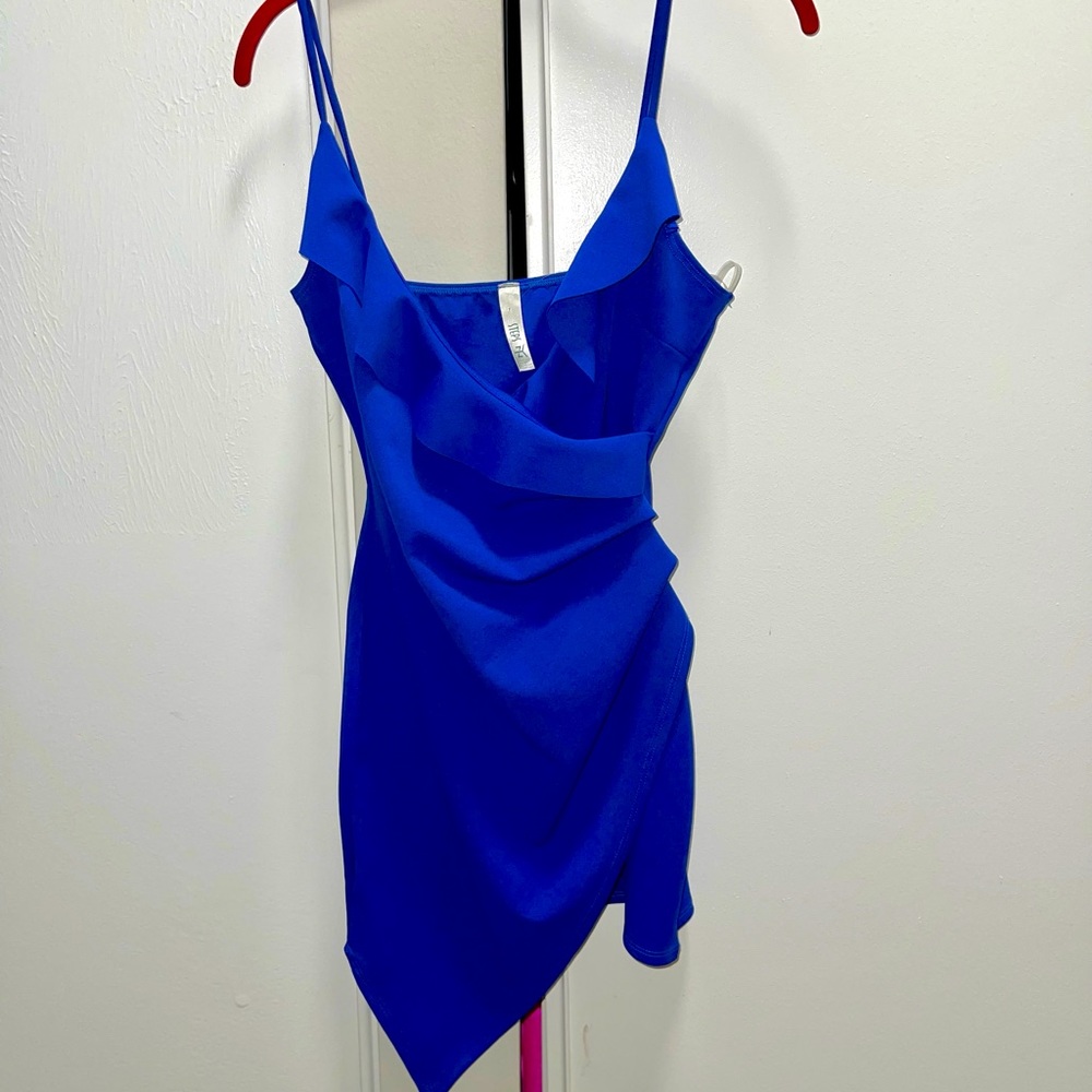 Royal blue mini dress